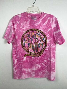 Keep it Gypsy Short Sleeve Tee - Pink - Dibs on the Cowboy Graphic